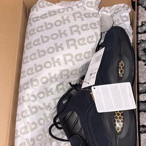 Reebok Big Kids Black and Gold Sneakers